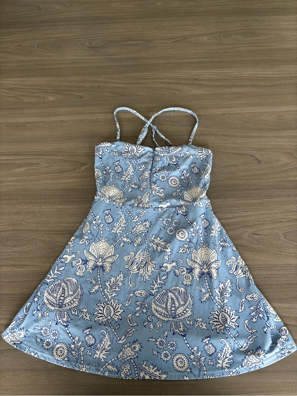 Roller Rabbit Target Blue Floral Spaghetti-Strap Casual Dress